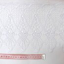 Borte 21cm hoch Gardinenborte weiß Muster Hochglanzgarn