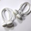 2er-Set Magnet-Raffhalter Weiß – 49 cm – Ohne Bohren