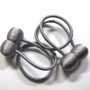 2er-Set Magnet-Raffhalter Grau – 49 cm – Ohne Bohren