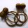 2er-Set Magnet-Raffhalter Braun – 49 cm – Ohne Bohren