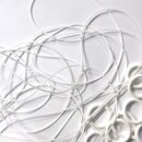 Band weiß Polyesterschnur-Ringe weiß Raffrolloset