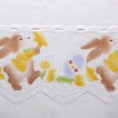 Scheibengardinenstoff Osterhase Ostereier bedruckt 30cm hoch