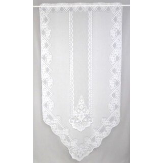 Scheibengardine Balkontür Blumen & Muster weiß 88/165cm