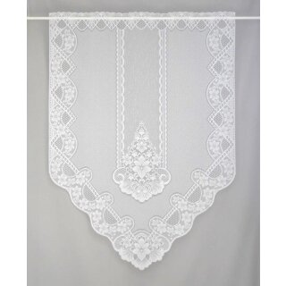 Balkontür Scheibengardine Blumen & Muster weiß 90/120cm