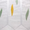 Scheibengardine 150cm-50cm hoch mit Tropfen in grün-apricot