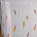 Scheibengardine 90cm-100cm hoch mit Tropfen in braun-beige