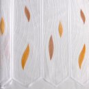 Scheibengardine 90cm-100cm hoch mit Tropfen in braun-beige