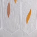 Scheibengardine 90cm-100cm hoch mit Tropfen in braun-beige