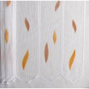 Scheibengardine 90cm-100cm hoch mit Tropfen in braun-beige