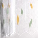 Scheibengardine 150cm-75cm hoch mit Tropfen in grün-beige