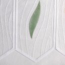 Scheibengardine 90cm-100cm hoch mit Tropfen in grün-beige