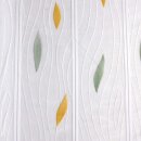 Scheibengardine 90cm-100cm hoch mit Tropfen in grün-beige