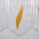 Scheibengardine 150cm-35cm hoch mit Tropfen in braun-beige