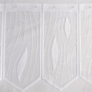 Scheibengardine 150cm - 35cm hoch mit Tropfen in Weiß