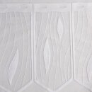 Scheibengardine 150cm - 35cm hoch mit Tropfen in Weiß