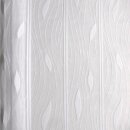 Scheibengardine 250cm - 75cm hoch mit Tropfen in Weiß
