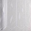 Scheibengardine 250cm - 75cm hoch mit Tropfen in Weiß