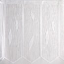 Scheibengardine 250cm - 50cm hoch mit Tropfen in Weiß
