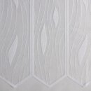 Scheibengardine 150cm - 100cm hoch mit Tropfen in Weiß