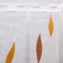 Scheibengardine 150cm-35cm hoch mit Tropfen in braun-aprikot