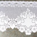 Scheibengardine 124cm-28cm hoch mit Blüten Blumen...