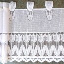 Scheibengardine 150cm-30cm hoch auf Schlaufen mit Tulpen