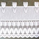 Scheibengardine 150cm-30cm hoch auf Schlaufen mit Tulpen