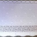 Scheibengardine 150cm-56cm hoch mit Ranken Blätter weiß