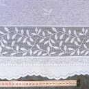 Scheibengardine 150cm-56cm hoch mit Ranken Blätter weiß