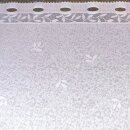 Scheibengardine 150cm-56cm hoch mit Ranken Blätter weiß
