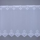 Scheibengardine 176cm-60cm hoch mit Bogenmuster weiß