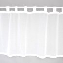 Scheibengardine auf Schlaufen Leinenoptik wollweiß 152x60 cm