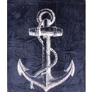 Maritime Kuscheldecke mit Anker – 150x200 cm,...