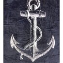 Maritime Kuscheldecke mit Anker – 150x200 cm, Wendedecke aus Fleece