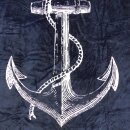 Maritime Kuscheldecke mit Anker – 150x200 cm, Wendedecke aus Fleece