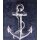 Maritime Kuscheldecke mit Anker – 150x200 cm, Wendedecke aus Fleece