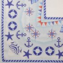 Mitteldecke Maritim 85x85 cm mit Anker Schiffen & Leuchttürmen