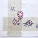 Mitteldecke Maritim Anker, Schiffe & Leuchttürme 85x85 bestickt