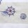 Mitteldecke Maritim Anker, Schiffe & Leuchttürme 85x85 bestickt