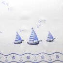 Mitteldecke Maritim Segelschiff Schiffe Anker 85x85 bestickt