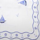 Mitteldecke Maritim Segelschiff Schiffe Anker 85x85 bestickt