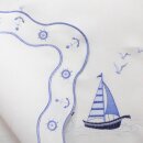 Mitteldecke Maritim Segelschiff Schiffe Anker 85x85 bestickt