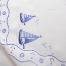 Mitteldecke Maritim Segelschiff Schiffe Anker 85x85 bestickt