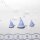 Mitteldecke Maritim Segelschiff Schiffe Anker 85x85 bestickt
