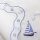 Mitteldecke Maritim Segelschiff Schiffe Anker 85x85 bestickt