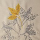 Tischläufer beige Blätter orang grau bestickt 40x160cm