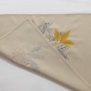 Tischläufer beige Blätter orang grau bestickt 40x160cm