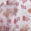 Scheibengardine 150×50 cm mit Blumen & Schrift in Farbe