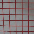 Tischläufer Natur bedruckt mit rotem Karo – 47...