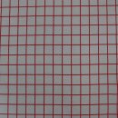 Tischläufer Natur bedruckt mit rotem Karo – 47 × 130 cm